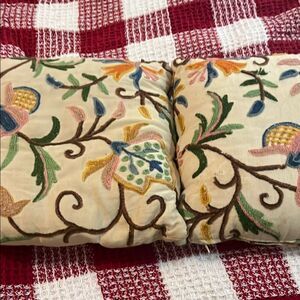 Floral Embroidered vintage pillow